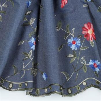Jeans  Flower Embroidery, Light blue