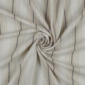 Linen viscose stripe, Navy