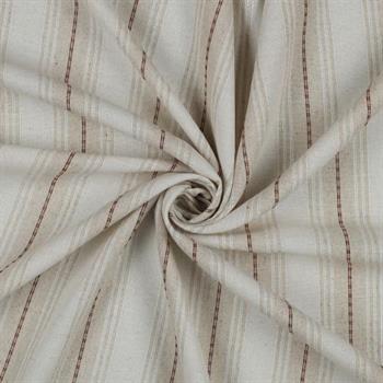 Linen viscose stripe, Brown