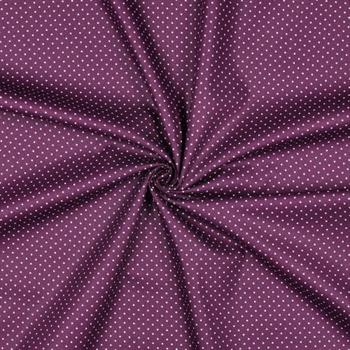 Poplin Petit små prikker, Purple