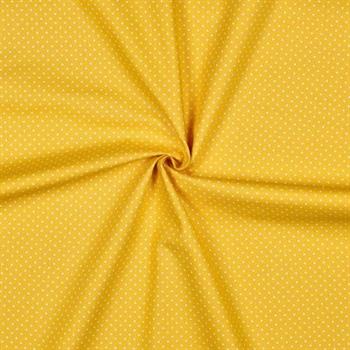 Poplin små prikker, Yellow