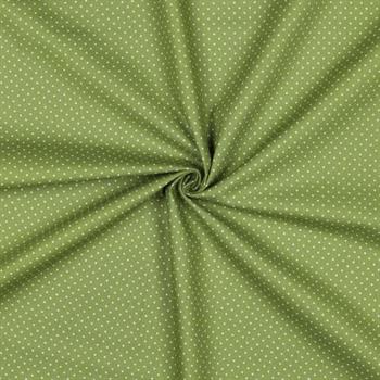 Poplin Petit små prikker, Green