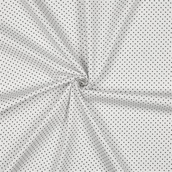 Poplin Petit Små prikker, white/black