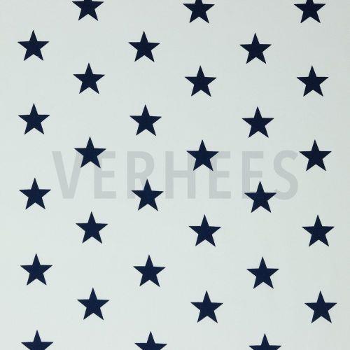 Poplin Stars, white/navy