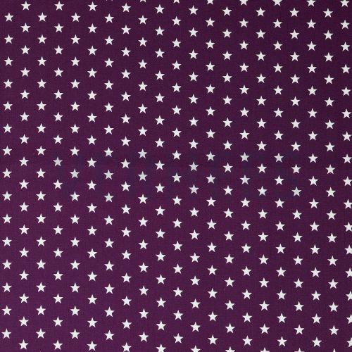 Poplin Petit stars, Purple