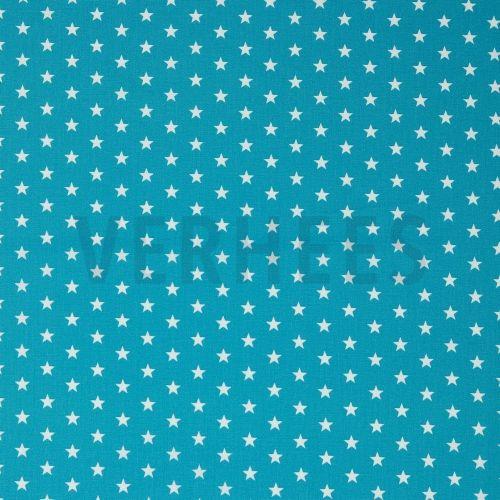 Poplin Petit stars Turquoise