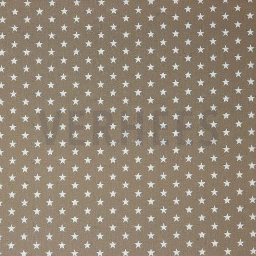 Poplin Petit stars, Taupe