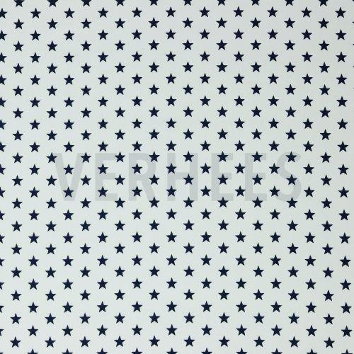 Poplin Petit stars, white/navy