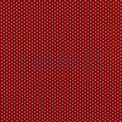 Poplin Mini stars, Red