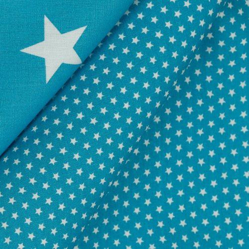 Poplin Mini stars, Turquoise