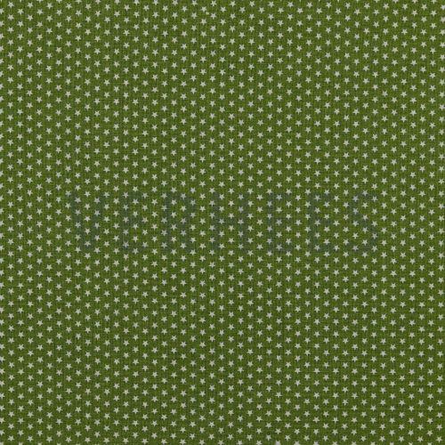 Poplin Mini stars, Dark green