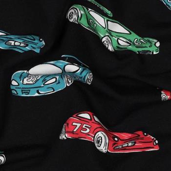 French terry Racecars, Black