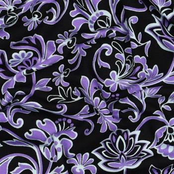 Punta di Roma Paisley Flowers, Black