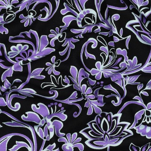 Punta di Roma Paisley Flowers, Black
