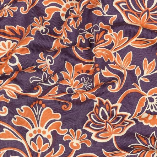 Punta di Roma Paisley Flowers, Dark purple