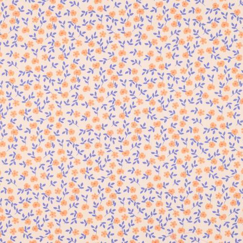 Gots Poplin Flowers, Peach