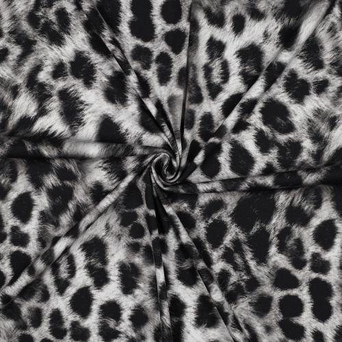 Rosella stretch Digital Animal skin, Black