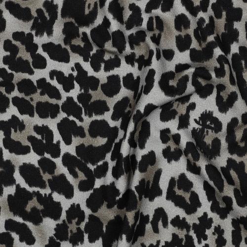 Viscose jersey digital Animal skin, Black