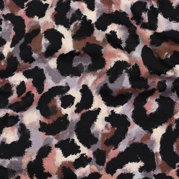 Økotex bomulds jersey Animal skin, Lavender