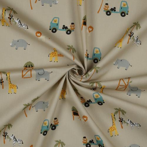 Fine poplin Safari Animals, Camel