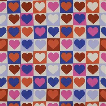 Fine poplin Hearts, Off-White