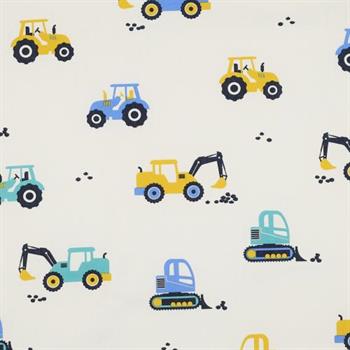 Fine poplin Vehicles, Off-white