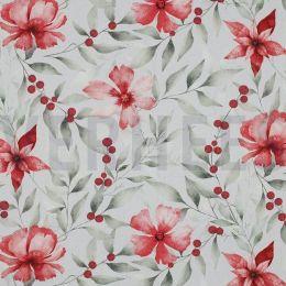 Canvas digital Winter berris, Linen look