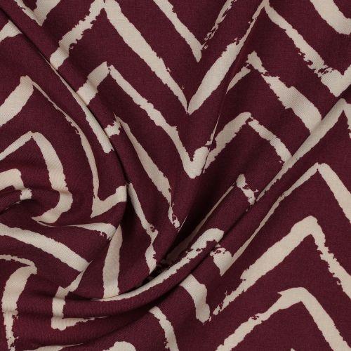 Viscose Zig Zag, Mauve