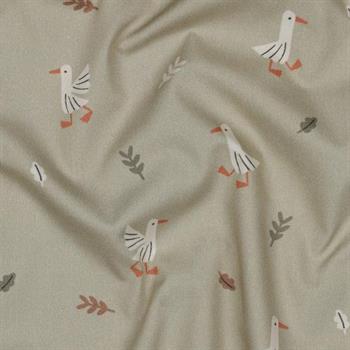 Fine poplin Gots Farm Animals, Sage