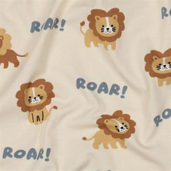 Økotex bomulds jersey Lions, Ecru