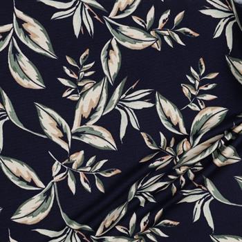 Canvas Leaves, Navy