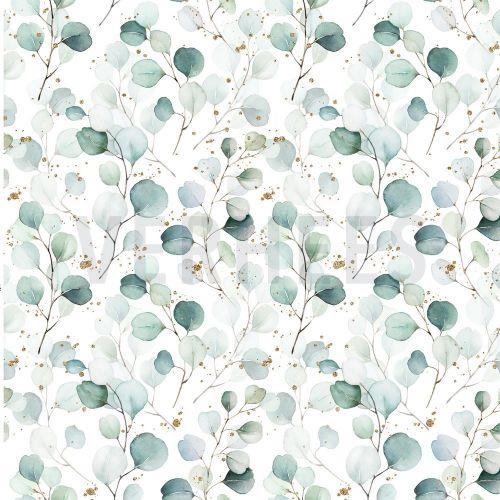 Økotex bomulds jersey m/Eucalyptus blade