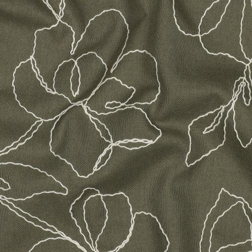 Linen viscose Embroidery Flowers, Pickle