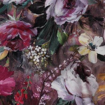 Canvas digital Flowers, Mauve