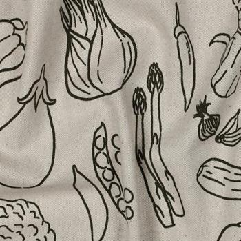 Canvas linen look Vegetables, Natural