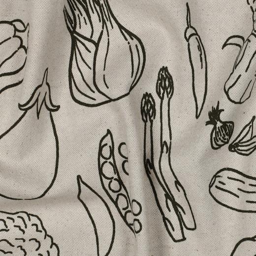 Canvas linen look Vegetables, Natural