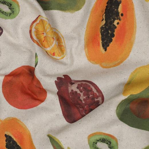 Canvas linen look digital Fruit, Natural