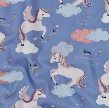 Fine poplin Unicorns, White