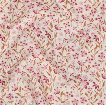Fine poplin Flowers, Pink