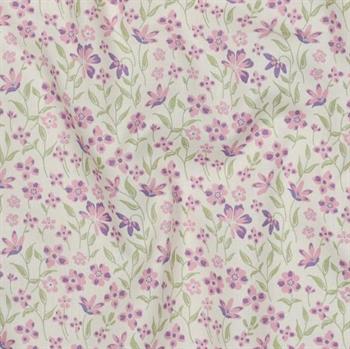 Fine poplin Flowers, Purple