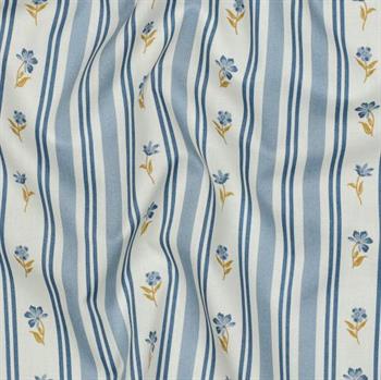 Fine poplin Flowers, Blue