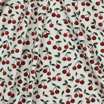 Rib jersey Digital Cherries, Offwhite
