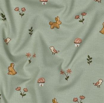 Gots jersey Bunnies, Sage