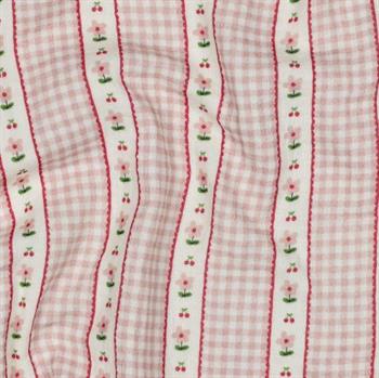 Double gauze Digital checks, Pink