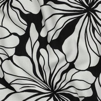 Viscose Radiance Flowers, Black