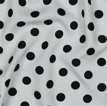 Viscose Radiance Polka dots, White