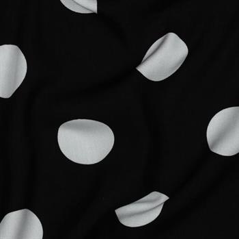 Viscose Radiance Polka Dots, Black