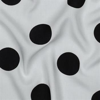Viscose Radiance Polka Dots, White