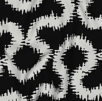 Viscose stretch Abstract, Black