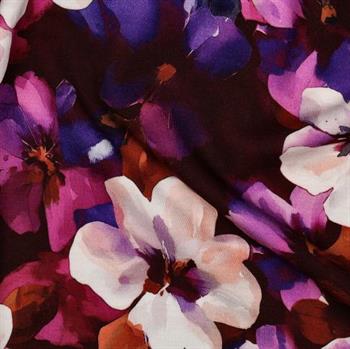 Punta Di Roma digital Flowers, Burgundy